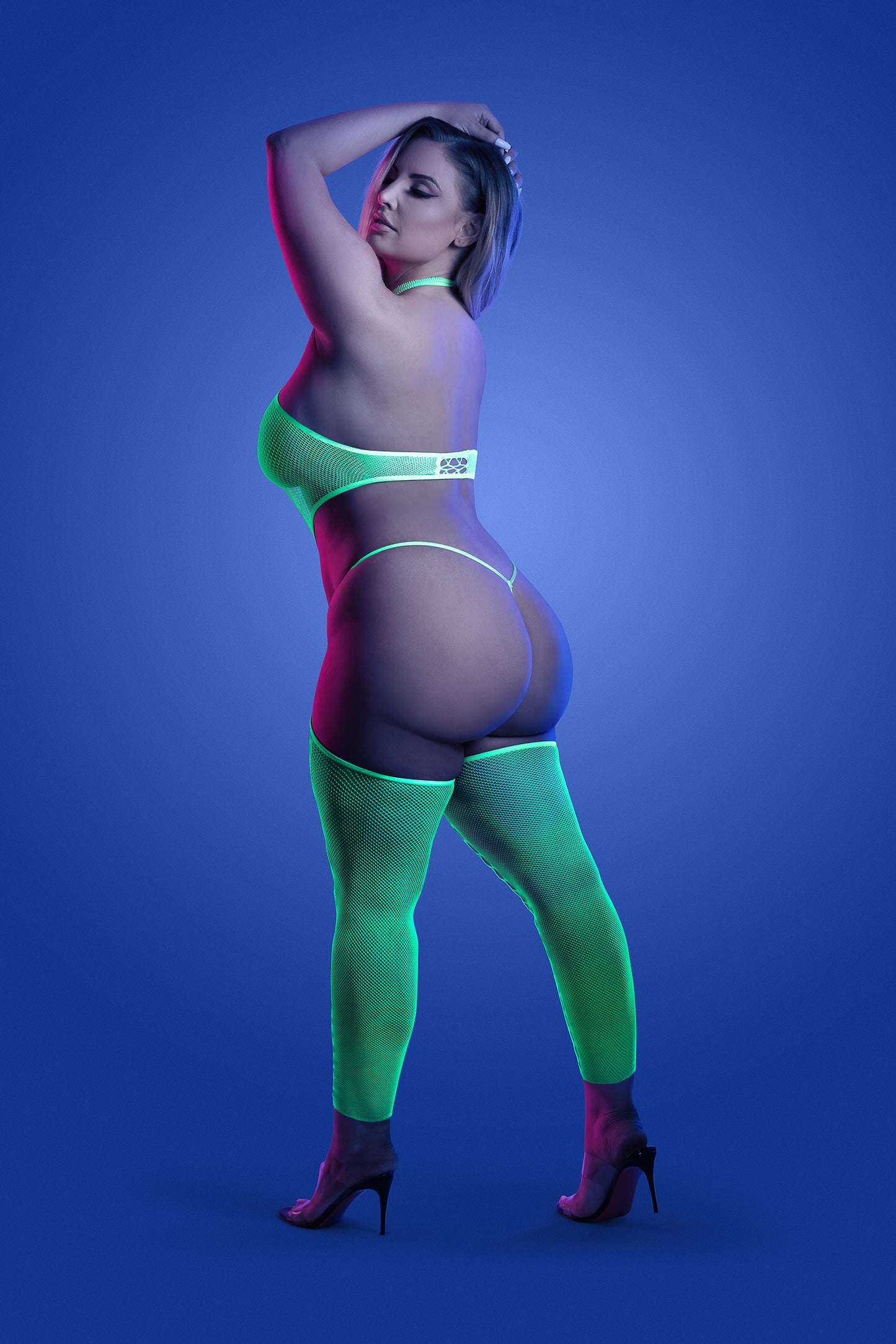 Glow High Voltage Bodystocking & G-String Queen