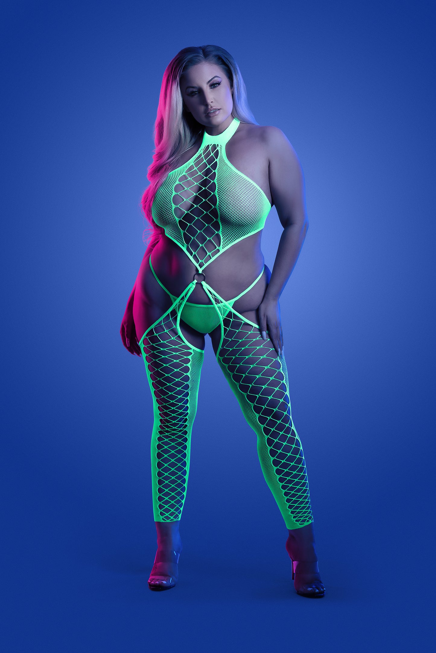 Glow High Voltage Bodystocking & G-String Queen