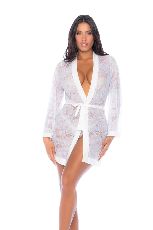 Sheer Floral Lace Robe