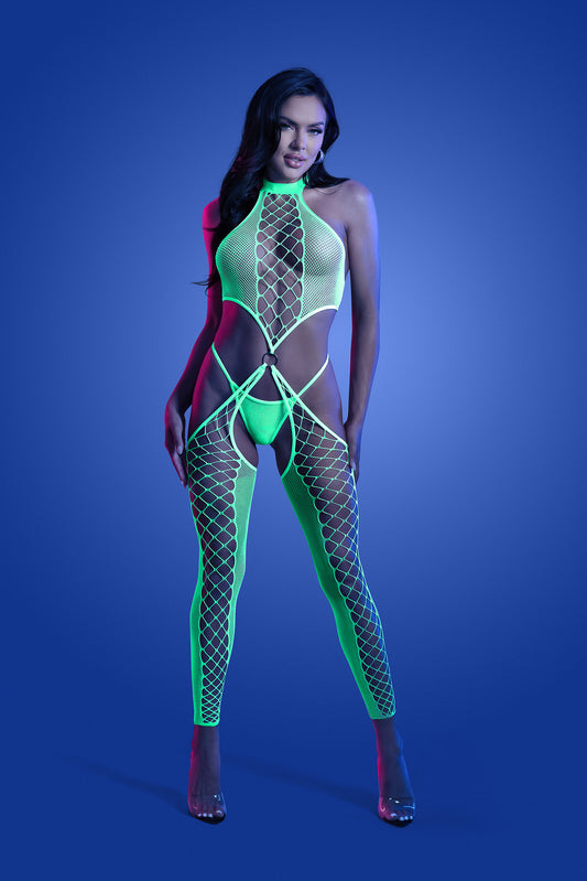 Glow High Voltage Bodystocking & G-String