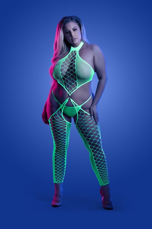 Glow High Voltage Bodystocking & G-String Queen