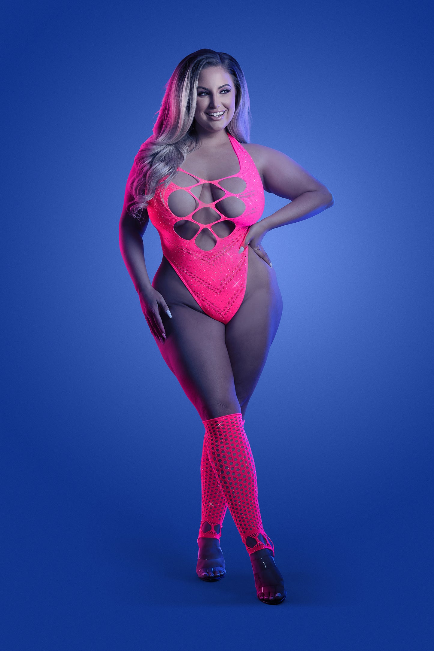 Glow Flashback Rhinestone Teddy & Gloves Queen